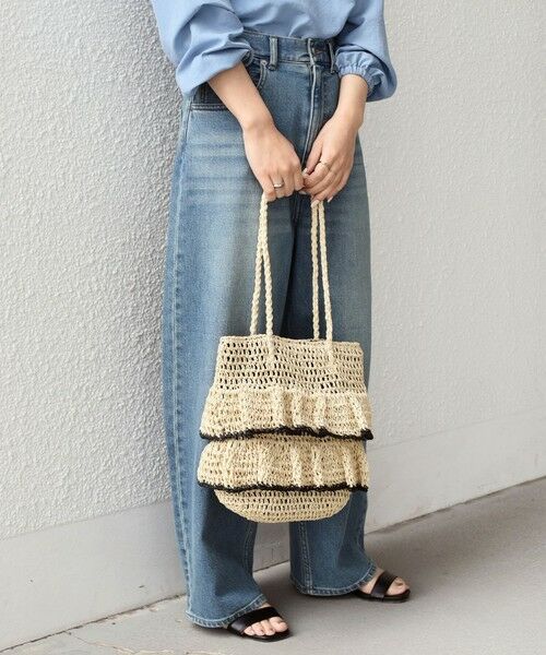 SHIPS / シップス かごバック | 《予約》SHIPS Colors:ペーパー フリル トート◆ | 詳細13