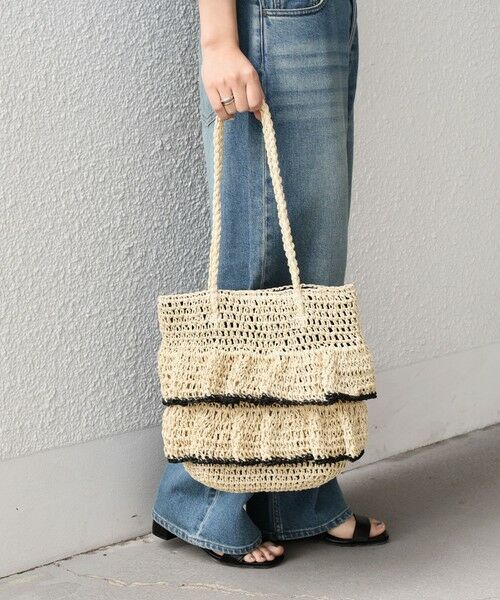 SHIPS / シップス かごバック | 《予約》SHIPS Colors:ペーパー フリル トート◆ | 詳細14