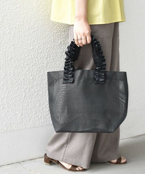 SHIPS / シップス トートバッグ | 《予約》SHIPS Colors:フリルハンドル メッシュ トート◆ | 詳細2