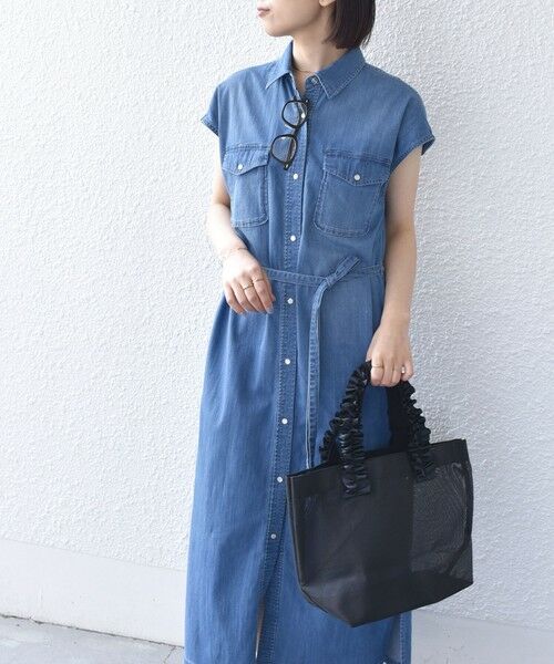 SHIPS / シップス トートバッグ | 《予約》SHIPS Colors:フリルハンドル メッシュ トート◆ | 詳細5