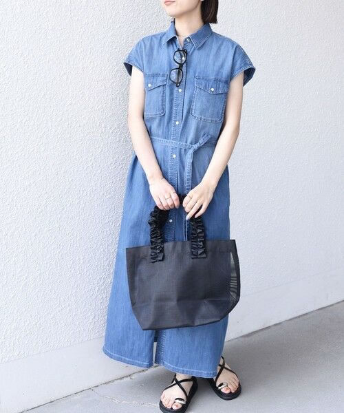 SHIPS / シップス トートバッグ | 《予約》SHIPS Colors:フリルハンドル メッシュ トート◆ | 詳細6