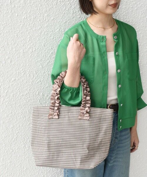SHIPS / シップス トートバッグ | 《予約》SHIPS Colors:フリルハンドル メッシュ トート◆ | 詳細18