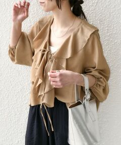 SHIPS / シップス シャツ・ブラウス | SHIPS Colors:〈手洗い可能〉メッシュ 羽織り ラッフル シャツ