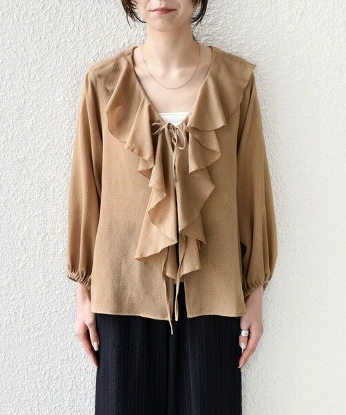 SHIPS / シップス シャツ・ブラウス | SHIPS Colors:〈手洗い可能〉メッシュ 羽織り ラッフル シャツ | 詳細11