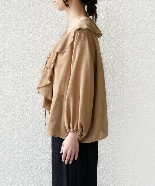 SHIPS / シップス シャツ・ブラウス | SHIPS Colors:〈手洗い可能〉メッシュ 羽織り ラッフル シャツ | 詳細12