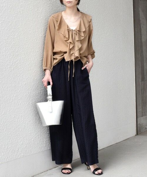 SHIPS / シップス シャツ・ブラウス | SHIPS Colors:〈手洗い可能〉メッシュ 羽織り ラッフル シャツ | 詳細16