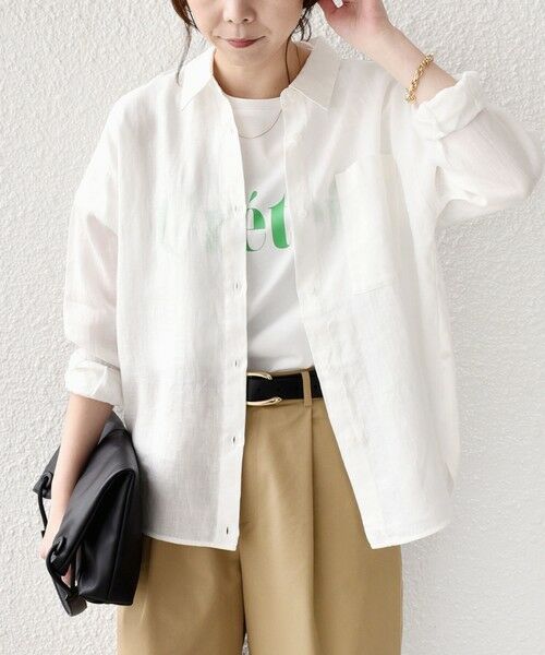 SHIPS / シップス シャツ・ブラウス | SHIPS Colors:〈洗濯機可能〉ユーロリネン 2WAY ロングスリーブ シャツ◇ | 詳細4