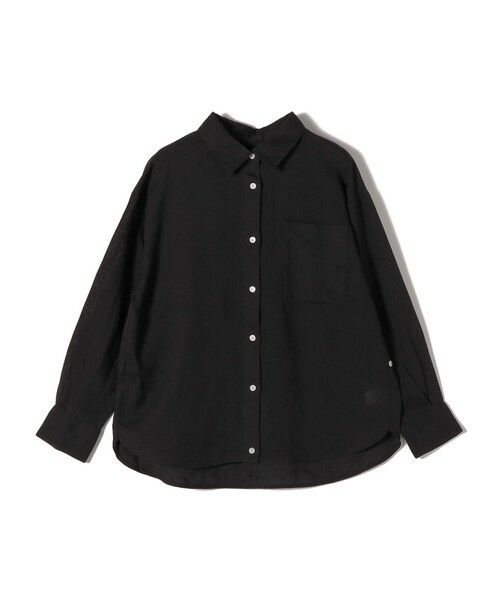 SHIPS / シップス シャツ・ブラウス | 《予約》SHIPS Colors:〈洗濯機可能〉ユーロリネン 2WAY ロングスリーブ シャツ◆（ブラック）
