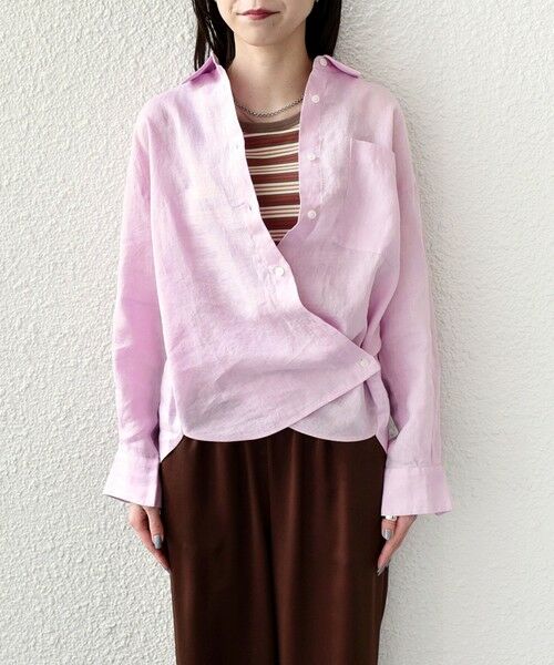 SHIPS / シップス シャツ・ブラウス | 《予約》SHIPS Colors:〈洗濯機可能〉ユーロリネン 2WAY ロングスリーブ シャツ◆ | 詳細14