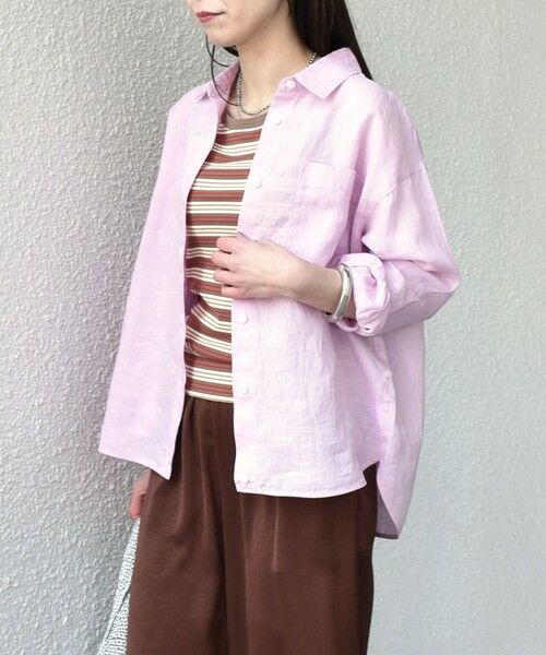 SHIPS / シップス シャツ・ブラウス | 《予約》SHIPS Colors:〈洗濯機可能〉ユーロリネン 2WAY ロングスリーブ シャツ◆ | 詳細16