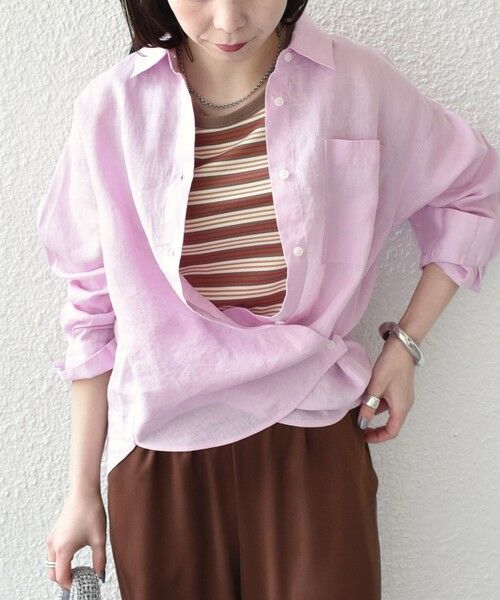 SHIPS / シップス シャツ・ブラウス | 《予約》SHIPS Colors:〈洗濯機可能〉ユーロリネン 2WAY ロングスリーブ シャツ◆ | 詳細18