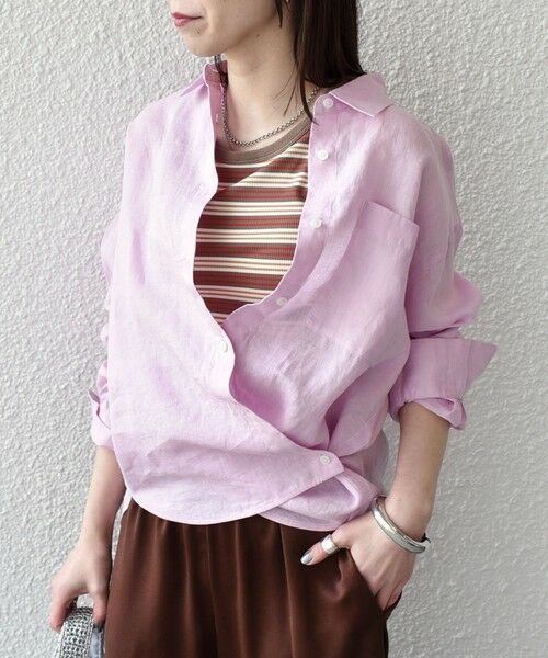 SHIPS / シップス シャツ・ブラウス | 《予約》SHIPS Colors:〈洗濯機可能〉ユーロリネン 2WAY ロングスリーブ シャツ◆ | 詳細19