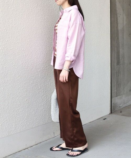 SHIPS / シップス シャツ・ブラウス | 《予約》SHIPS Colors:〈洗濯機可能〉ユーロリネン 2WAY ロングスリーブ シャツ◆ | 詳細21