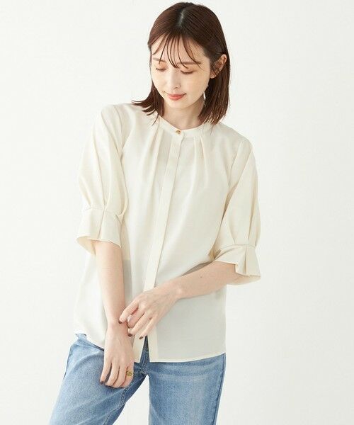 SHIPS / シップス シャツ・ブラウス | 《予約》SHIPS Colors:〈洗濯機可能〉ジョーゼット タック スリーブ ブラウス◆ | 詳細5