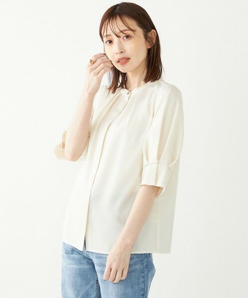 SHIPS / シップス シャツ・ブラウス | 《予約》SHIPS Colors:〈洗濯機可能〉ジョーゼット タック スリーブ ブラウス◆ | 詳細6