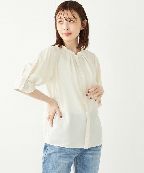 SHIPS / シップス シャツ・ブラウス | 《予約》SHIPS Colors:〈洗濯機可能〉ジョーゼット タック スリーブ ブラウス◆ | 詳細7