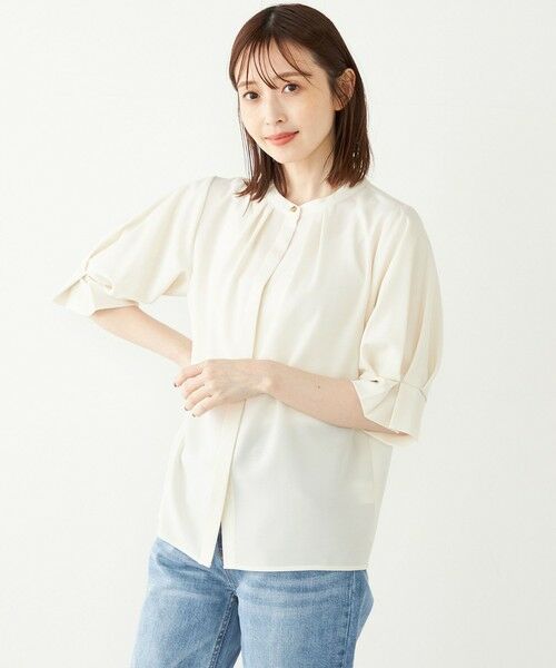 SHIPS / シップス シャツ・ブラウス | 《予約》SHIPS Colors:〈洗濯機可能〉ジョーゼット タック スリーブ ブラウス◆ | 詳細8