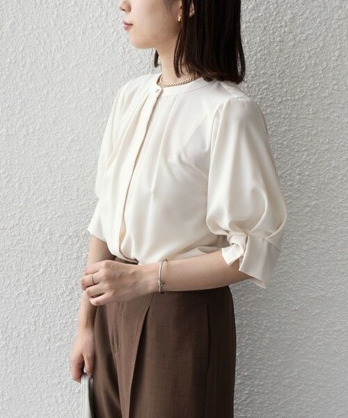 SHIPS / シップス シャツ・ブラウス | 《予約》SHIPS Colors:〈洗濯機可能〉ジョーゼット タック スリーブ ブラウス◆ | 詳細12