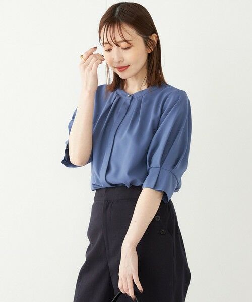 SHIPS / シップス シャツ・ブラウス | 《予約》SHIPS Colors:〈洗濯機可能〉ジョーゼット タック スリーブ ブラウス◆ | 詳細24