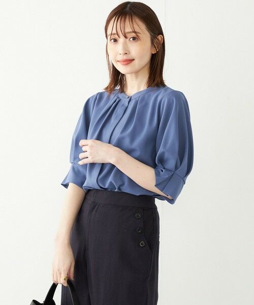 SHIPS / シップス シャツ・ブラウス | 《予約》SHIPS Colors:〈洗濯機可能〉ジョーゼット タック スリーブ ブラウス◆ | 詳細25