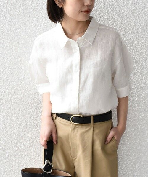 SHIPS / シップス シャツ・ブラウス | SHIPS Colors:〈洗濯機可能〉ユーロリネン (EURO Linen) ボクシー パフスリーブ シャツ◇ | 詳細4