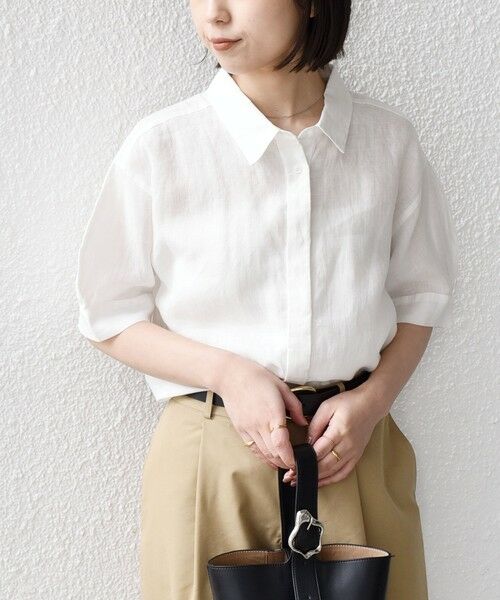 SHIPS / シップス シャツ・ブラウス | SHIPS Colors:〈洗濯機可能〉ユーロリネン (EURO Linen) ボクシー パフスリーブ シャツ◇ | 詳細5