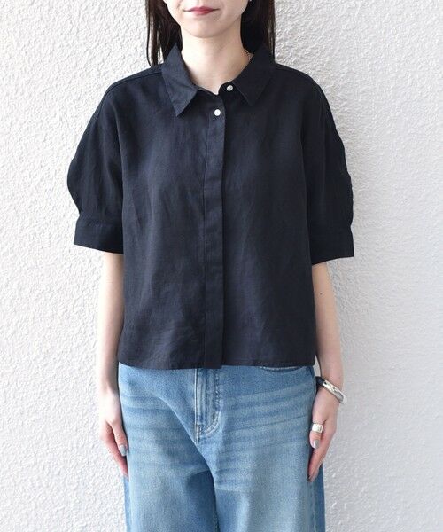 SHIPS / シップス シャツ・ブラウス | 《予約》SHIPS Colors:〈洗濯機可能〉ユーロリネン ボクシー パフスリーブ シャツ◆ | 詳細4