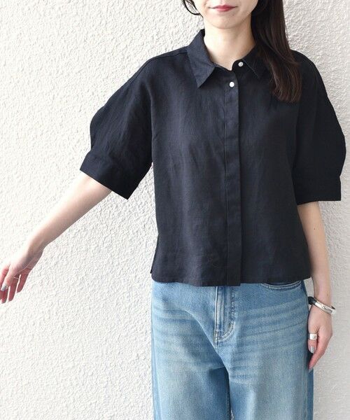 SHIPS / シップス シャツ・ブラウス | 《予約》SHIPS Colors:〈洗濯機可能〉ユーロリネン ボクシー パフスリーブ シャツ◆ | 詳細7