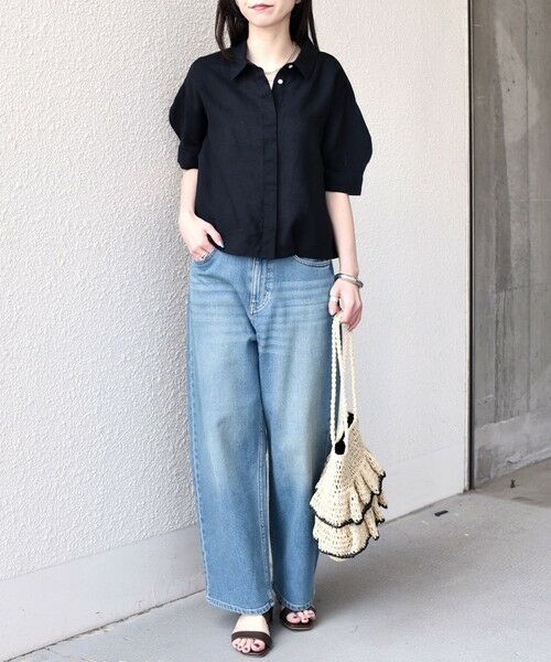 SHIPS / シップス シャツ・ブラウス | 《予約》SHIPS Colors:〈洗濯機可能〉ユーロリネン ボクシー パフスリーブ シャツ◆ | 詳細11