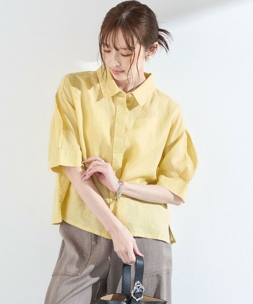 SHIPS / シップス シャツ・ブラウス | SHIPS Colors:〈洗濯機可能〉ユーロリネン (EURO Linen) ボクシー パフスリーブ シャツ◇ | 詳細30