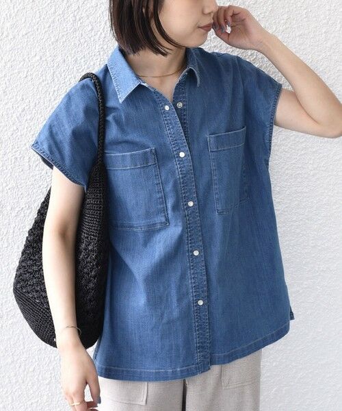 SHIPS / シップス シャツ・ブラウス | 《予約》SHIPS Colors:〈洗濯機可能〉ファンクション デニム フレア スリーブ シャツ◆ | 詳細5