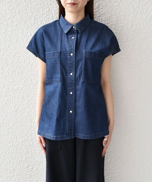 SHIPS / シップス シャツ・ブラウス | 《予約》SHIPS Colors:〈洗濯機可能〉ファンクション デニム フレア スリーブ シャツ◆ | 詳細15