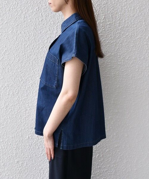 SHIPS / シップス シャツ・ブラウス | 《予約》SHIPS Colors:〈洗濯機可能〉ファンクション デニム フレア スリーブ シャツ◆ | 詳細16