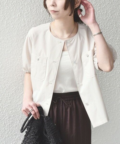 SHIPS / シップス シャツ・ブラウス | 《予約》SHIPS Colors:〈接触冷感・UVカット・撥水〉マルチファンクション 羽織 シャツ◆（ナチュラル）