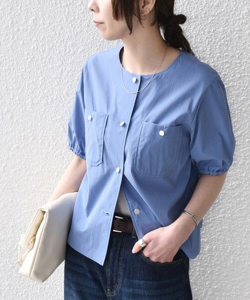 SHIPS / シップス シャツ・ブラウス | 《予約》SHIPS Colors:〈接触冷感・UVカット・撥水〉マルチファンクション 羽織 シャツ◆（ライトブルー）