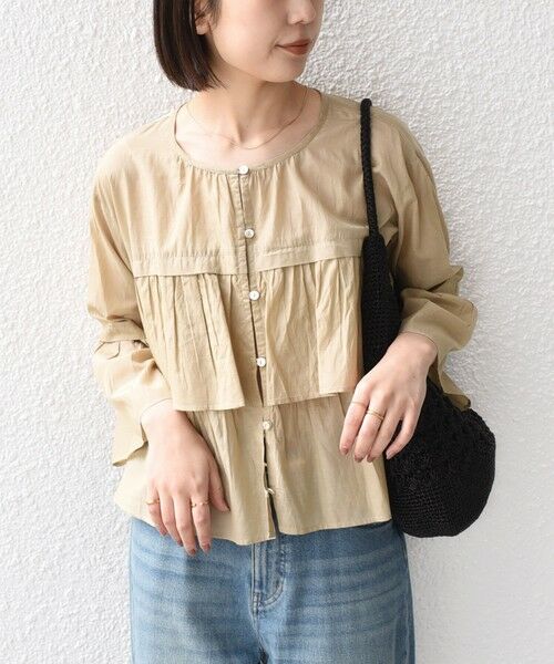 SHIPS / シップス シャツ・ブラウス | SHIPS Colors:〈手洗い可能〉コットン キュプラ ティアード 羽織り シャツ | 詳細9