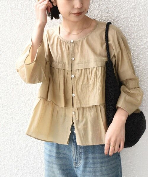 SHIPS / シップス シャツ・ブラウス | SHIPS Colors:〈手洗い可能〉コットン キュプラ ティアード 羽織り シャツ | 詳細10