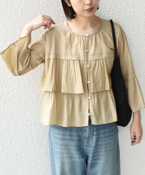 SHIPS / シップス シャツ・ブラウス | SHIPS Colors:〈手洗い可能〉コットン キュプラ ティアード 羽織り シャツ | 詳細12