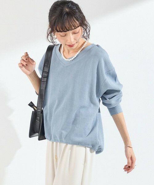 SHIPS / シップス カットソー（半袖以外） | 《追加・新色予約》SHIPS Colors:〈手洗い可能〉変形ワッフル Vネック プルオーバー◆ | 詳細28