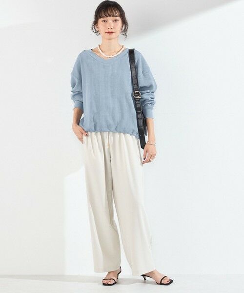 SHIPS / シップス カットソー（半袖以外） | 《追加・新色予約》SHIPS Colors:〈手洗い可能〉変形ワッフル Vネック プルオーバー◆ | 詳細29