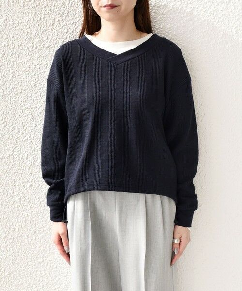 SHIPS / シップス カットソー（半袖以外） | SHIPS Colors:〈手洗い可能〉変形ワッフル Vネック プルオーバー | 詳細11