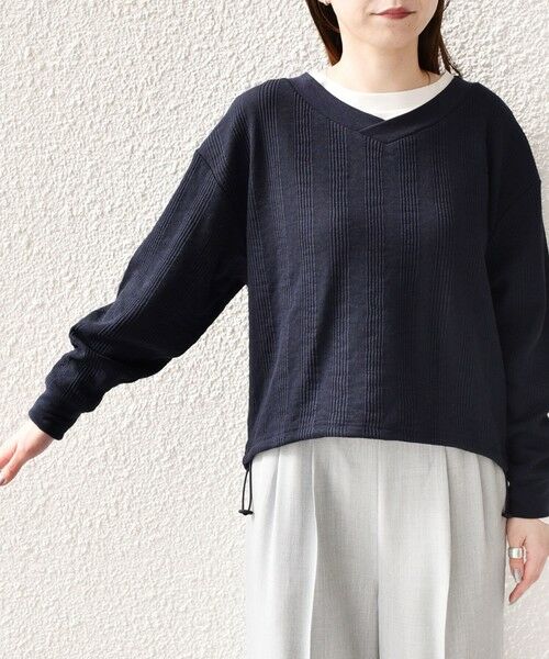 SHIPS / シップス カットソー（半袖以外） | SHIPS Colors:〈手洗い可能〉変形ワッフル Vネック プルオーバー | 詳細14