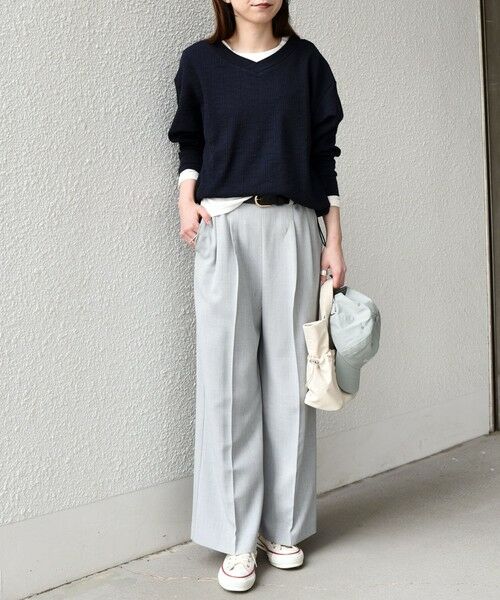 SHIPS / シップス カットソー（半袖以外） | SHIPS Colors:〈手洗い可能〉変形ワッフル Vネック プルオーバー | 詳細17