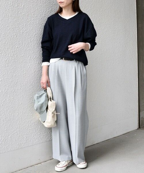 SHIPS / シップス カットソー（半袖以外） | SHIPS Colors:〈手洗い可能〉変形ワッフル Vネック プルオーバー | 詳細19