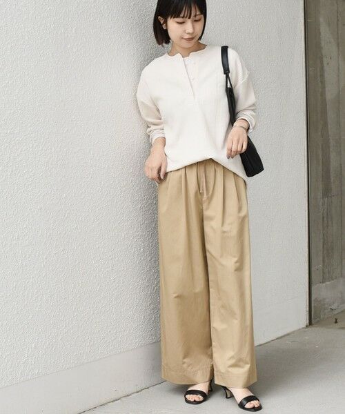 SHIPS / シップス カットソー（半袖以外） | SHIPS Colors:〈手洗い可能〉変形ワッフル ヘンリーネック プルオーバー | 詳細11