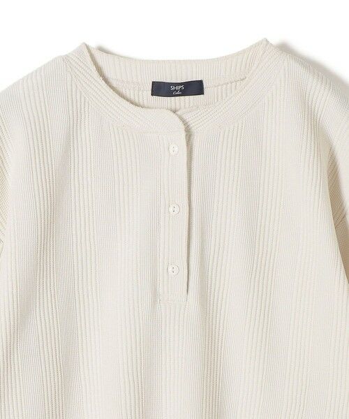 SHIPS / シップス カットソー（半袖以外） | SHIPS Colors:〈手洗い可能〉変形ワッフル ヘンリーネック プルオーバー | 詳細2