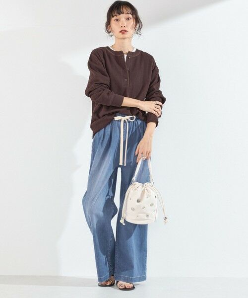SHIPS / シップス カットソー（半袖以外） | 《追加・新色予約》【WEB限定】SHIPS Colors:変形ワッフル ヘンリーネックプルオーバー◆ | 詳細15