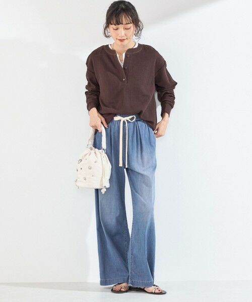 SHIPS / シップス カットソー（半袖以外） | 《追加・新色予約》【WEB限定】SHIPS Colors:変形ワッフル ヘンリーネックプルオーバー◆ | 詳細21