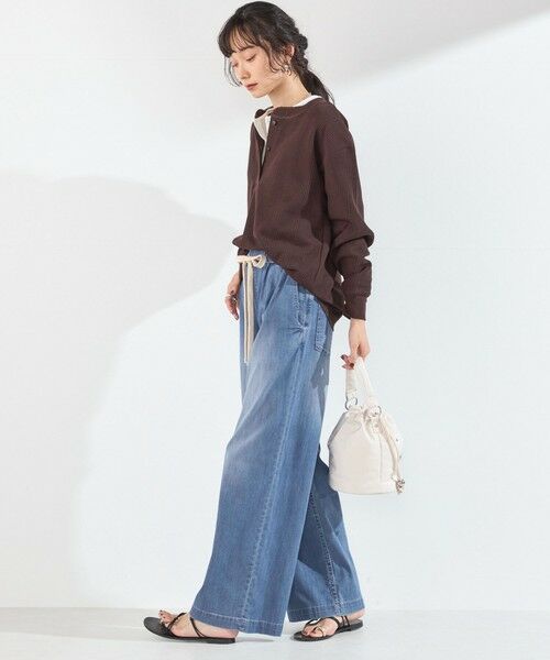 SHIPS / シップス カットソー（半袖以外） | 《追加・新色予約》【WEB限定】SHIPS Colors:変形ワッフル ヘンリーネックプルオーバー◆ | 詳細22