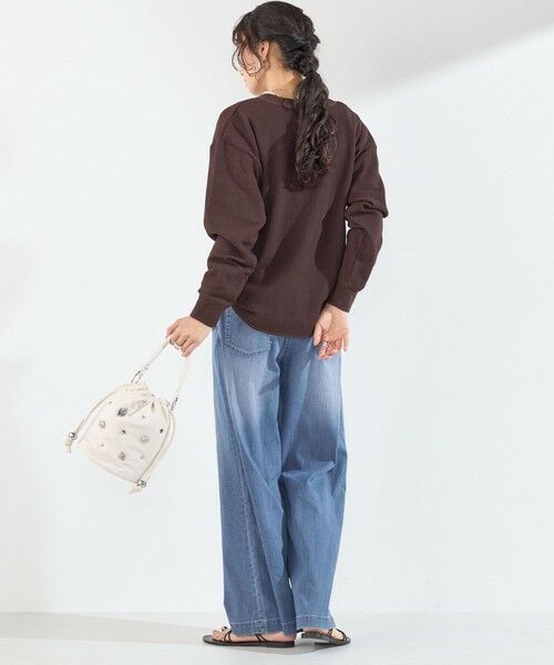 SHIPS / シップス カットソー（半袖以外） | 《追加・新色予約》【WEB限定】SHIPS Colors:変形ワッフル ヘンリーネックプルオーバー◆ | 詳細23